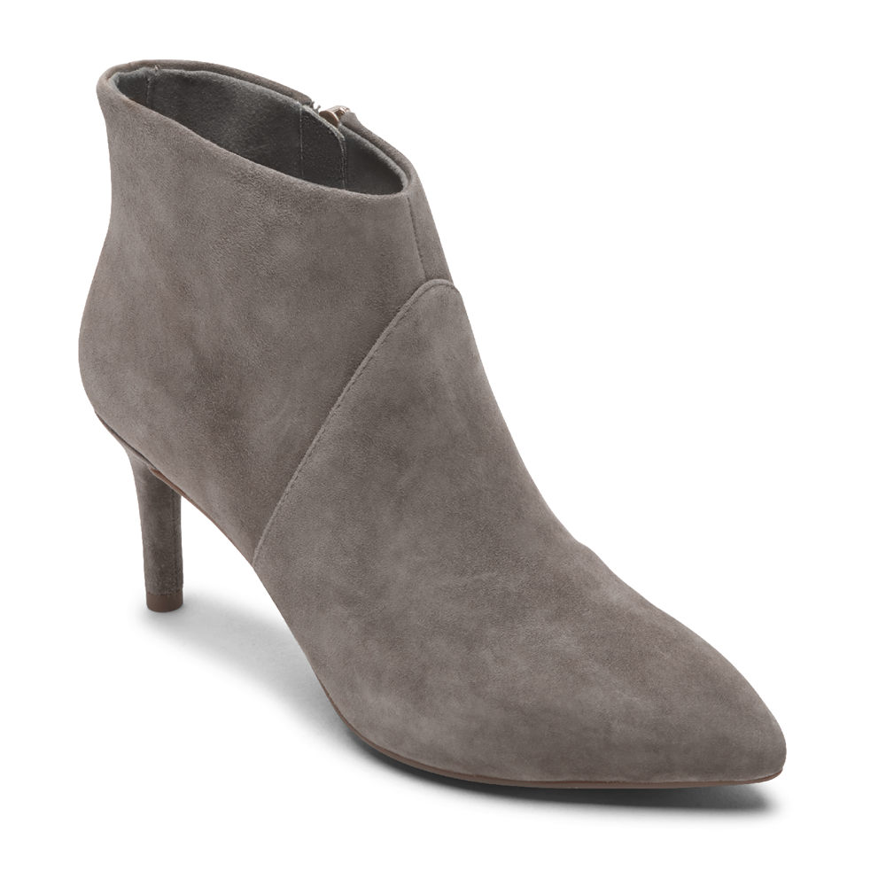 Rockport Singapore Womens Boots - Total Motion Ariahnna Ankle Grey - JK5142370